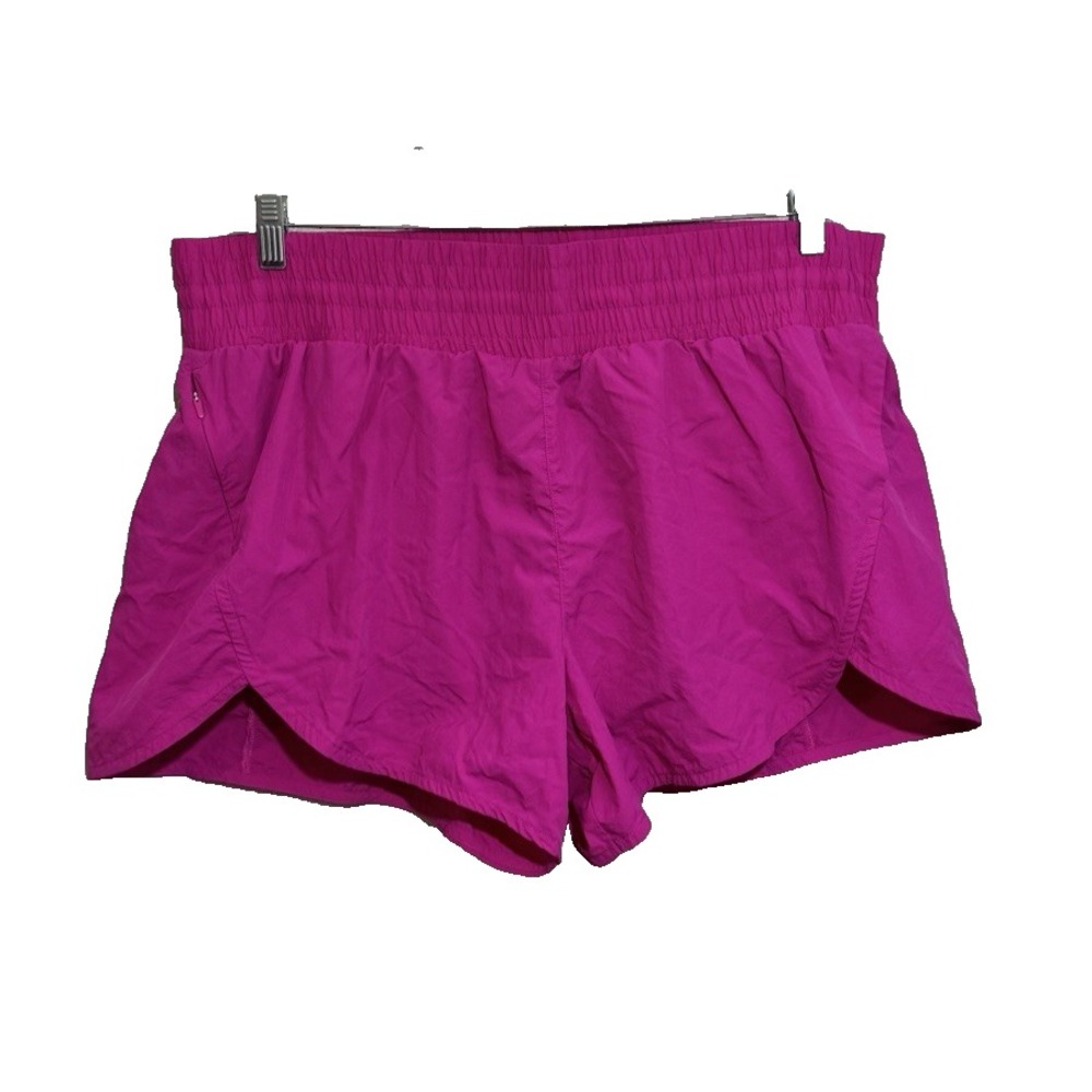 All In Motion Women's Active Shorts Running Workout Elastic Waist Pink Liner XXL